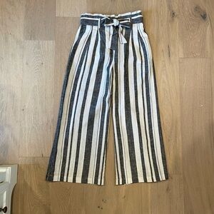 Who What Wear Striped Wide Leg Pants